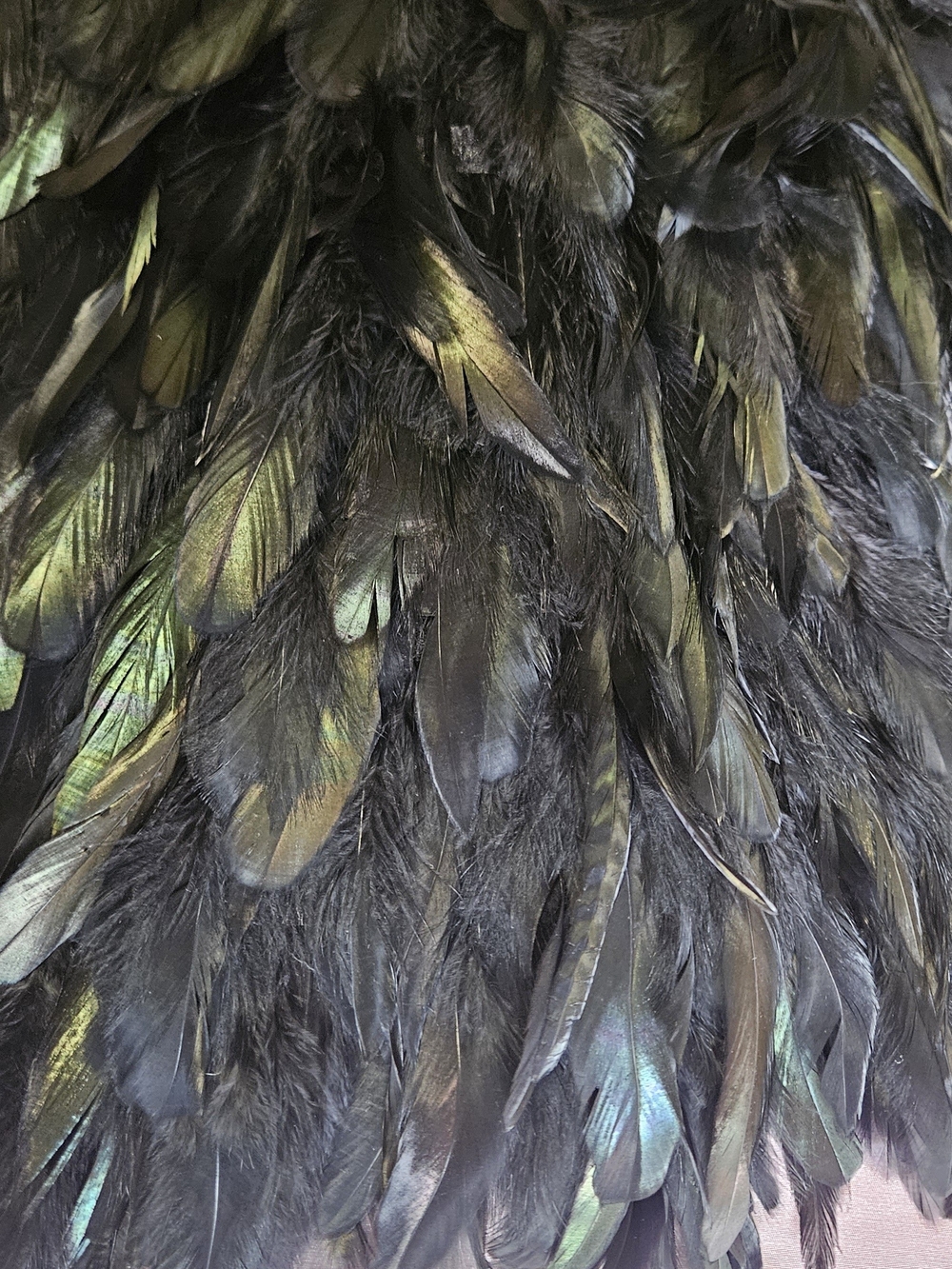 Black Feathered Mini Skirt - Women's Statement Party Skirt - Picture 4 of 5